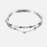 Bracelete Elegante Coração Romano