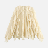 Camisa Elegante Babados Vívian