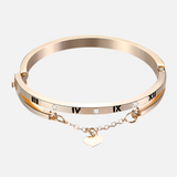 Bracelete Elegante Coração Romano