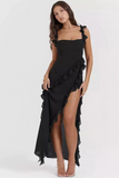 Vestido Longo Babado Estela
