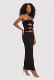 Vestido Longo Cut-Out Floral