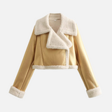 Jaqueta Elegante Cropped Pelinho
