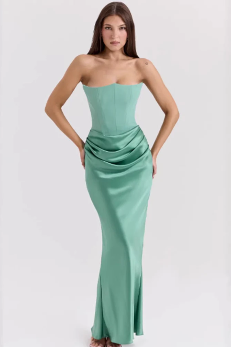 Vestido Longo Strapless Helena