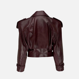 Jaqueta Elegante Couro Marjorie