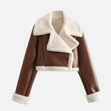 Jaqueta Elegante Cropped Pelinho