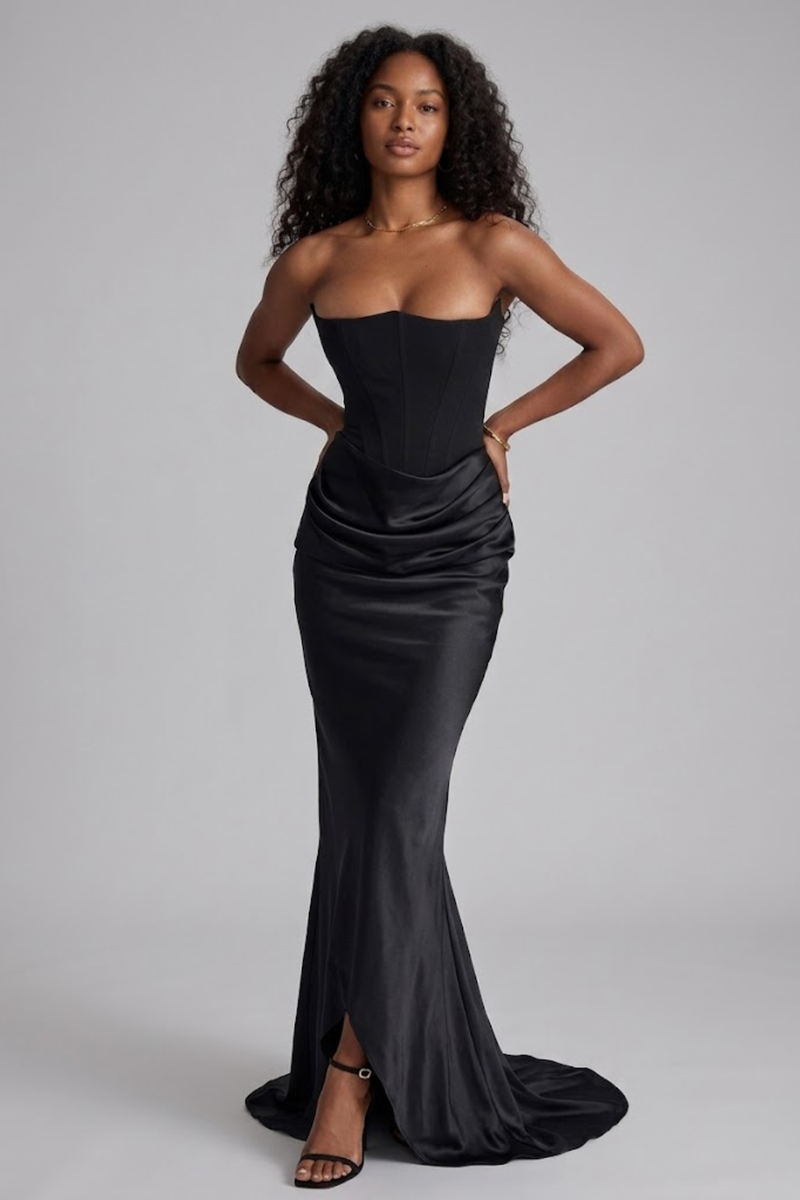 Vestido Longo Strapless Helena