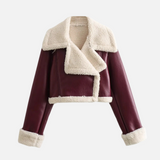 Jaqueta Elegante Cropped Pelinho