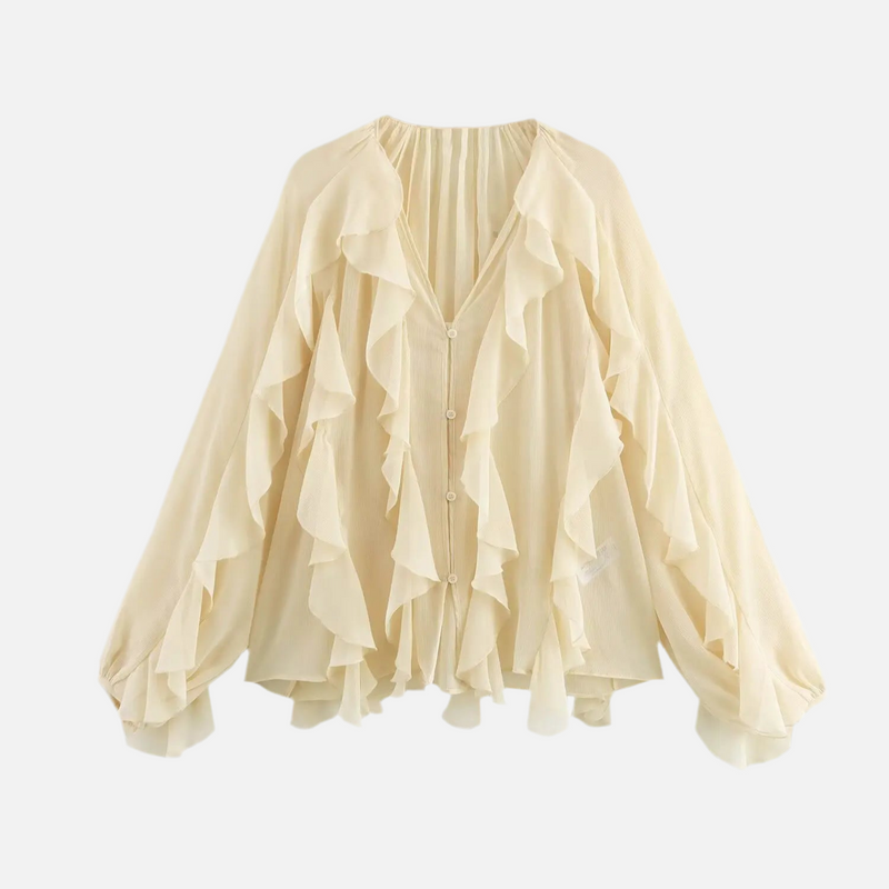 Camisa Elegante Babados Vívian