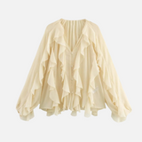 Camisa Elegante Babados Vívian