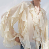 Camisa Elegante Babados Vívian