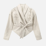 Jaqueta Elegante Couro Francisca