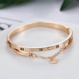 Bracelete Elegante Coração Romano