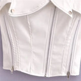 Corset Elegante Couro Lisa