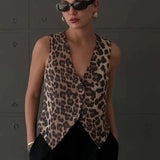 Blusa Elegante Colete Onça