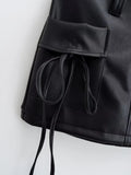 Saia Elegante Couro Foxy