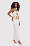 Vestido Longo Cut-Out Floral
