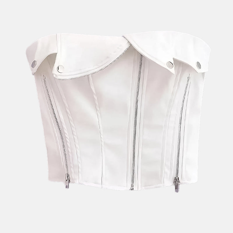 Corset Elegante Couro Lisa