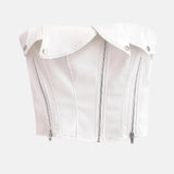 Corset Elegante Couro Lisa