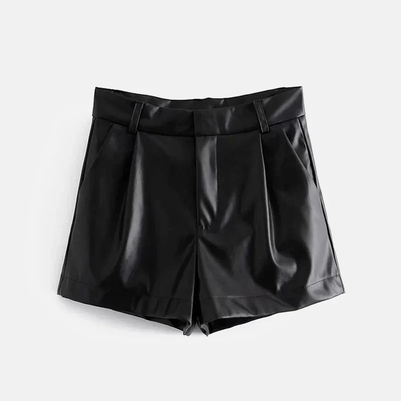 Short Elegante Couro Amy
