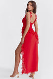 Vestido Longo Babado Estela