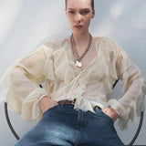 Camisa Elegante Babados Vívian
