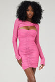 Vestido Curto Tule Jade