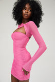 Vestido Curto Tule Jade