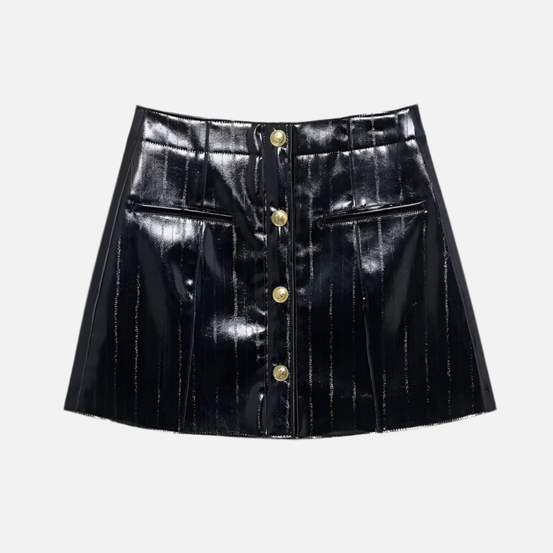Saia Elegante Couro Iza