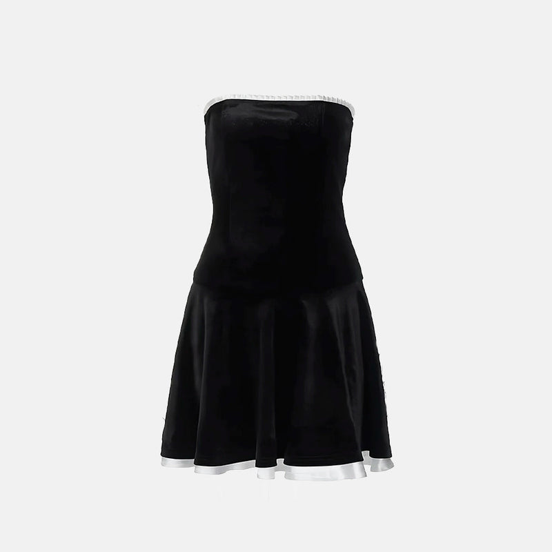 Vestido Elegante Veludo Diamond