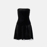 Vestido Elegante Veludo Diamond