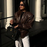 Jaqueta Elegante Couro Francisca