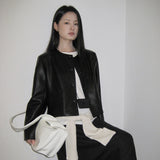 Jaqueta Elegante Couro Tereza