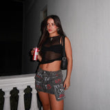 Saia Elegante Jeans Kristen