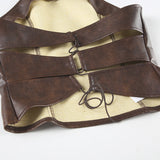 Top Elegante Couro Desirée