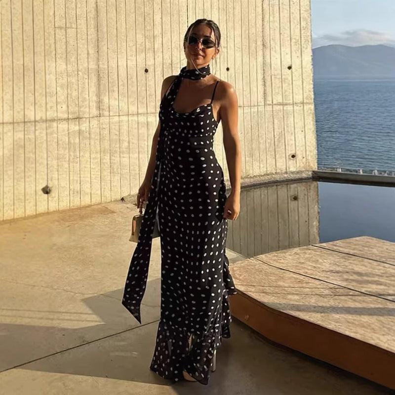 Vestido Elegante Poá Sydney